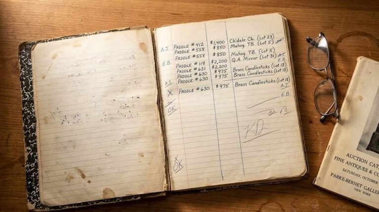 The Underbidder’s Notebook: What the Handwritten Auction Records of a Huntington Antiques Dealer Reveal About Who Was Actually Buying Gold Coast Furniture Between 1955 and 1975