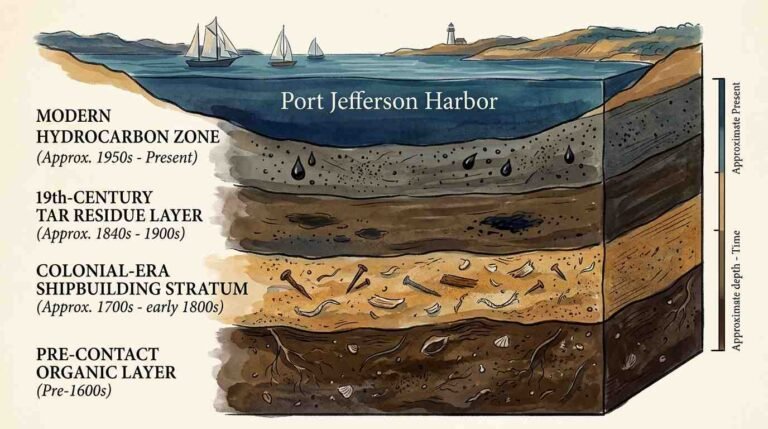 What the Setauket Ferry Landing Left Behind: Reading Port Jefferson’s Harbor Sediment as a Stratigraphic Record of Three Centuries of Commerce