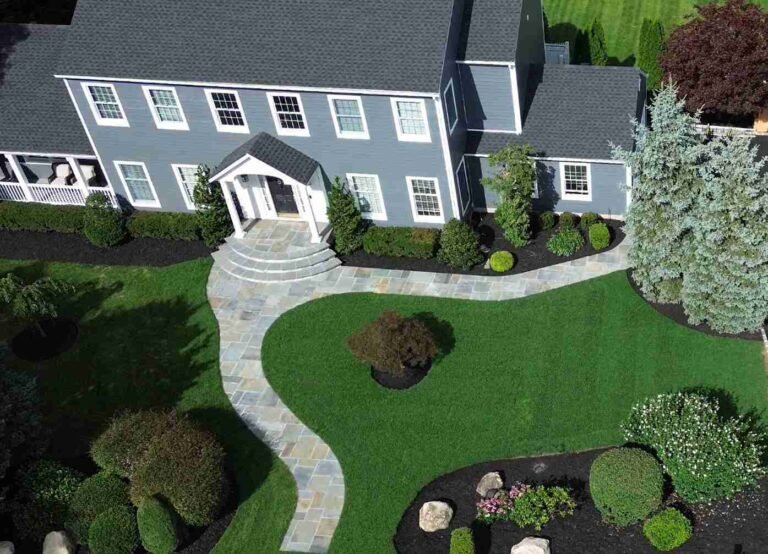 The Setauket House Remodel: Brick and Concrete Out, New York Bluestone In