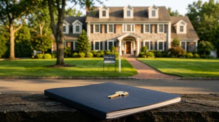House key on closing documents