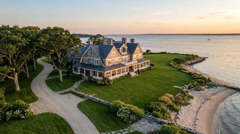 Waterfront estate on peninsula