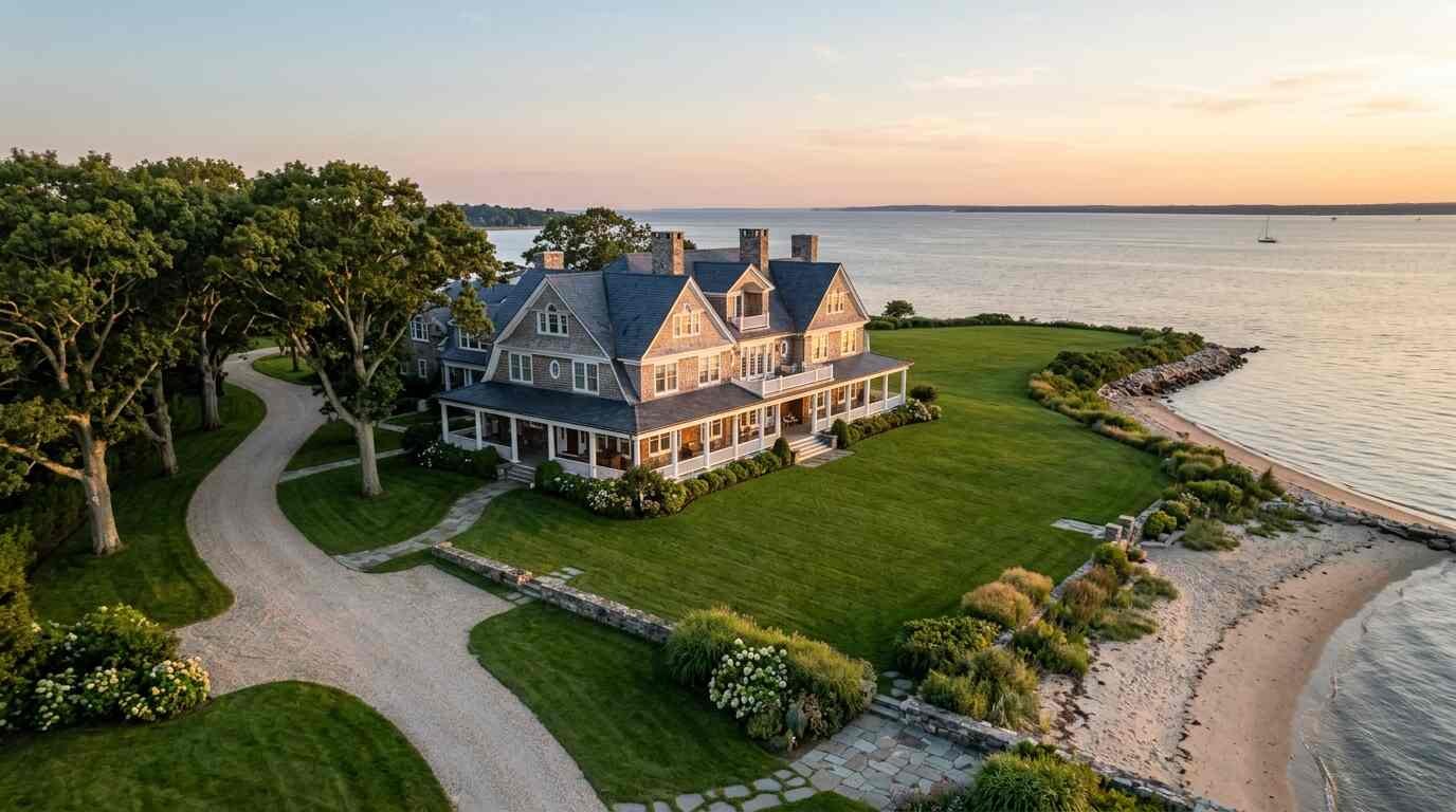 Waterfront estate on peninsula