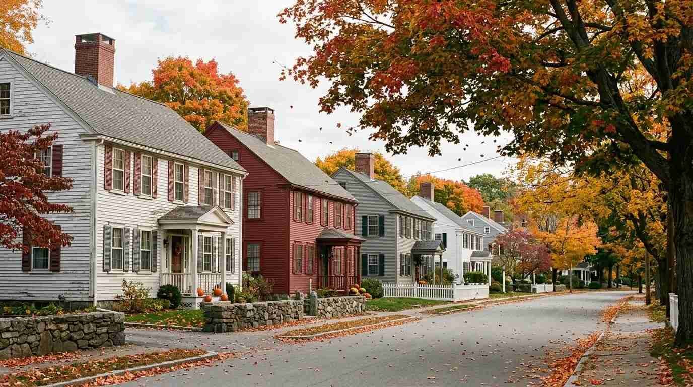 Northeast town in autumn