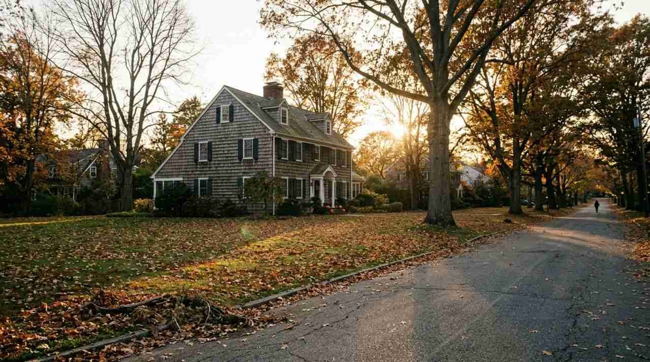 A Long Island home exterior in autumn, the kind of property a preapproval letter supports shopping for.